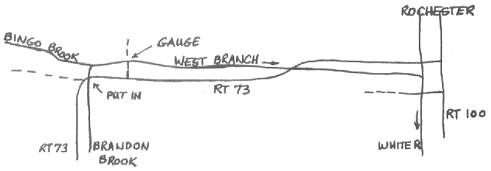 map to gauge on West Branch White River